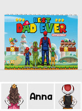 Load image into Gallery viewer, Personalized Best Dad Ever One-Sided Building Brick Block Gift