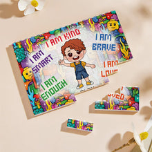 Load image into Gallery viewer, Personalized Kid Building Brick Block Customized Gift Idea