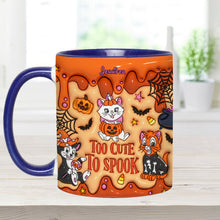 Load image into Gallery viewer, Personalized Halloween Accent Mug Cute Cat Design Gift