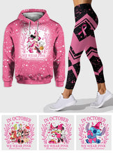 Load image into Gallery viewer, Personalized Breast Cancer Awareness Hoodie & Leggings Set with Custom Design