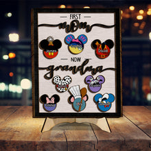 Load image into Gallery viewer, Personalized Grandma Mouse Ears 2 Layered Wood Sign Gift