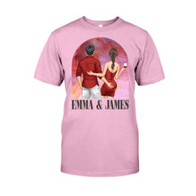 Load image into Gallery viewer, Personalized Couple T-Shirt & Hoodie Unique Gift for Anniversary or Valentine's Day