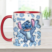 Load image into Gallery viewer, Personalized Ceramic Accent Mug Ohana Design Custom Name Gift