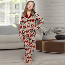 Load image into Gallery viewer, Personalized Cute Mouse Christmas Pajamas Button Down Set