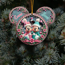 Load image into Gallery viewer, Personalized Mouse Ornament with Custom Names for Christmas