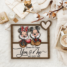 Load image into Gallery viewer, Personalized Mickey Mouse Ears Wood Sign Custom Name Gift