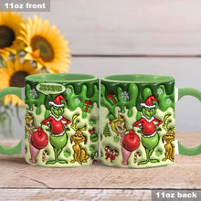 Load image into Gallery viewer, Personalized Grinch Accent Mug & Coaster Custom Name Gift