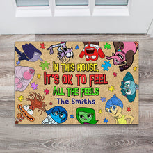 Load image into Gallery viewer, Personalized Autism Awareness Doormat with Family Name - Custom Housewarming Gift