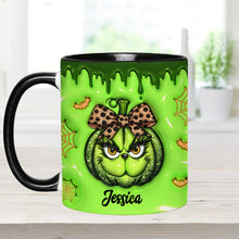 Load image into Gallery viewer, Personalized Grinch Accent Mug Custom Name Holiday Gift