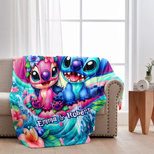 Load image into Gallery viewer, Personalized Ohana Blanket Custom Name Gift for Couples