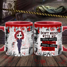 Load image into Gallery viewer, Personalized Accent Mug with Unique True Crime Design