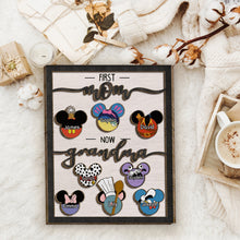 Load image into Gallery viewer, Personalized Grandma Mouse Ears 2 Layered Wood Sign Gift