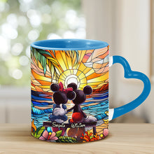 Load image into Gallery viewer, Personalized Heart Handle Mug Custom Name Gift for Couple
