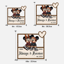 Load image into Gallery viewer, Personalized Always And Forever 2 Layered Wood Sign Gift for Couples