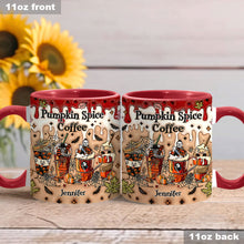 Load image into Gallery viewer, Personalized Pumpkin Spice Latte Accent Mug Custom Name Gift