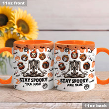 Load image into Gallery viewer, Personalized Stay Spooky Accent Mug Custom Name Gift