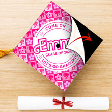 Load image into Gallery viewer, Personalized Graduation Cap Topper Pink Doll Theme Gift for Daughter