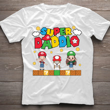 Load image into Gallery viewer, Personalized Super Daddio T-shirt & Hoodie Gift for Dad