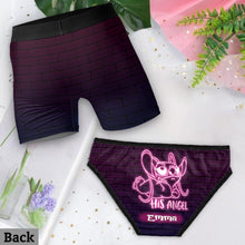 Load image into Gallery viewer, Personalized Lace Border Briefs & Boxer Shorts Set for Couples