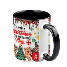 Load image into Gallery viewer, Personalized Christmas Movie Watching Mug Custom Name Gift