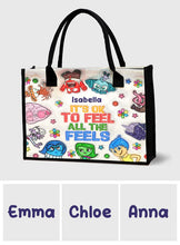 Load image into Gallery viewer, Personalized Canvas Tote Bag It's Okay To Feel All The Feels Gift for Mom/Teacher