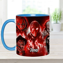 Load image into Gallery viewer, Personalized Horror Movie Accent Mug Custom Name Gift for Fans
