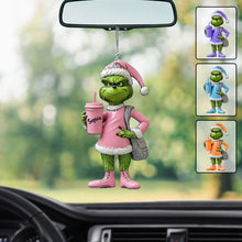 Load image into Gallery viewer, Personalized Grinch Car Ornament Custom Name Christmas Gift