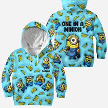 Load image into Gallery viewer, Personalized Minion All Over Shirt Custom Name Birthday Gift