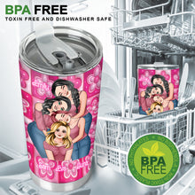 Load image into Gallery viewer, Personalized Best Friends Tumbler Pink Floral Design Gift