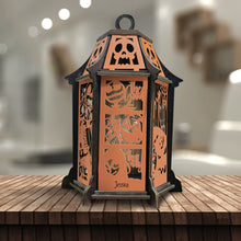 Load image into Gallery viewer, Personalized Wooden Laser Cut Lantern Halloween Decor Gift