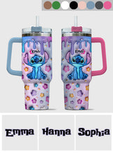 Load image into Gallery viewer, Personalized Ohana Tumbler with Handle Custom Name Gift Idea