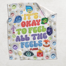 Load image into Gallery viewer, Personalized Flannel Blanket 'It's Okay To Feel All The Feels' Gift for Birthday Graduation