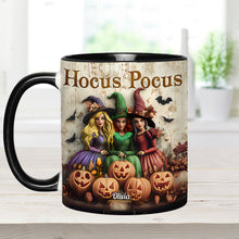 Load image into Gallery viewer, Personalized Hocus Pocus Witches Accent Mug Custom Name Gift