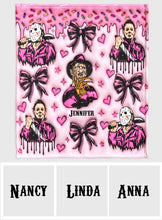 Load image into Gallery viewer, Personalized Horror Movie Fan Blanket Custom Gift for Birthday Halloween