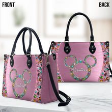 Load image into Gallery viewer, Personalized Pink Leather Handbag with Custom Name for Women