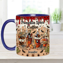 Load image into Gallery viewer, Personalized Pumpkin Spice Latte Accent Mug Custom Name Gift