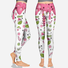 Load image into Gallery viewer, Personalized Grinchy Hoodie and Leggings Set for Christmas Gift