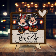Load image into Gallery viewer, Personalized Mickey Mouse Ears Wood Sign Custom Name Gift
