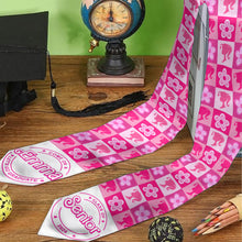 Load image into Gallery viewer, Personalized Pink Graduation Stole Custom Name for Seniors