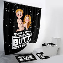 Load image into Gallery viewer, Personalized Bathroom Curtain & Mats Set Custom Name Gift for Couples