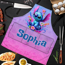 Load image into Gallery viewer, Personalized Colorful Ohana Apron with Custom Name Gift for Cooking Enthusiast