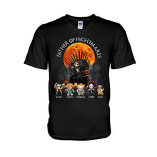 Load image into Gallery viewer, Personalized Father T-Shirt and Hoodie with 4 Character Design