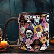 Load image into Gallery viewer, Personalized Horror Movie Accent Mug with Custom Name Gift