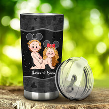 Load image into Gallery viewer, Personalized Naughty Mouse Tumbler Custom Name Gift for Couples