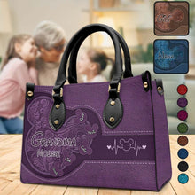Load image into Gallery viewer, Personalized Mouse Ears Leather Handbag Custom Name Gift for Grandma
