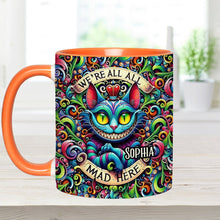 Load image into Gallery viewer, Personalized Ceramic Accent Mug with Colorful Cat Design for Birthdays or Christmas