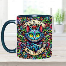 Load image into Gallery viewer, Personalized Ceramic Accent Mug with Colorful Cat Design for Birthdays or Christmas