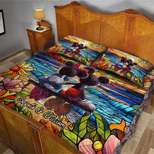 Load image into Gallery viewer, Personalized Romantic Sunset Quilt Set for Couples - Wedding, Anniversary Gift