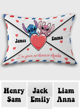 Load image into Gallery viewer, Personalized Ohana Love Letter Pillow Cover Custom Names Gift