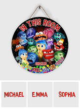 Load image into Gallery viewer, Personalized Round Wood Sign with Custom Name for Kids' Room